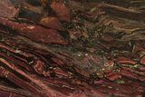 Polished Tiger Iron Stromatolite Slab - Billion Years #261992-1